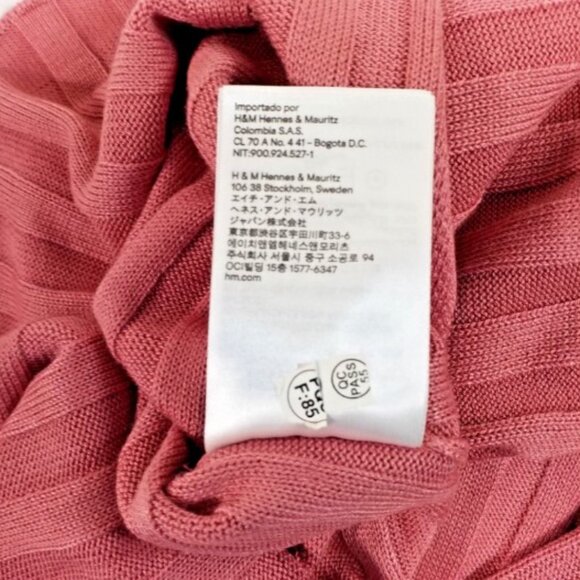 H&M Divided Dusty Pink Long Sleeve Ribbed Knit Pull Over Sweater Womens L NWOT - Picture 11 of 15